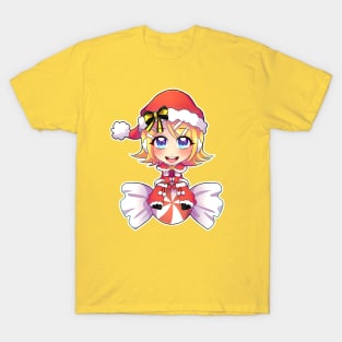 VOCALOID Kagamine Rin Chibi Christmas version T-Shirt